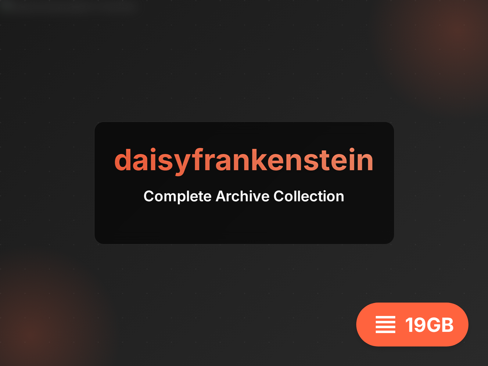 daisyfrankenstein Besigtig Argief