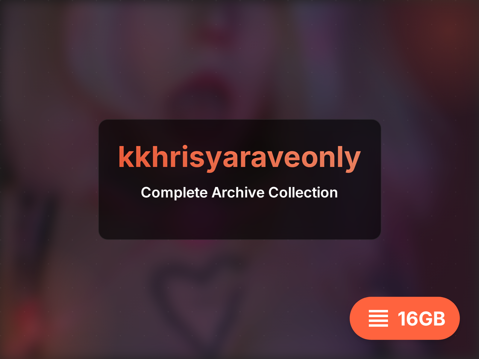 Volledige kkhrisyaraveonly argief (13GB)