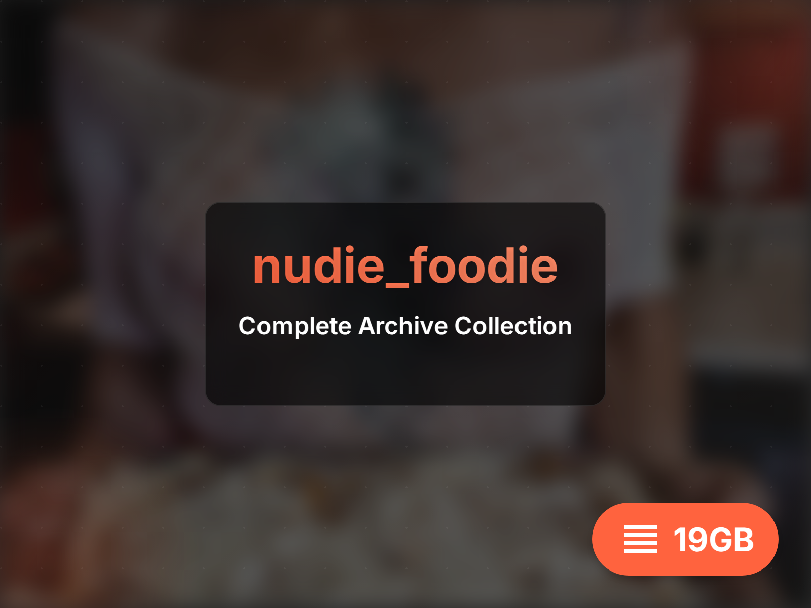 nudie_foodie Kumbukumbu Kamili